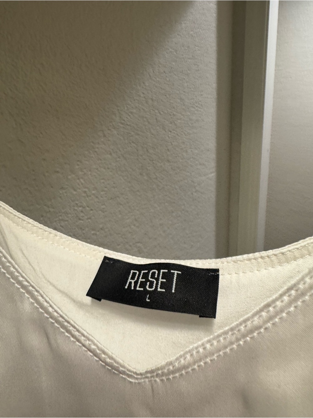 The Reset Cream V-Neck Women's Top